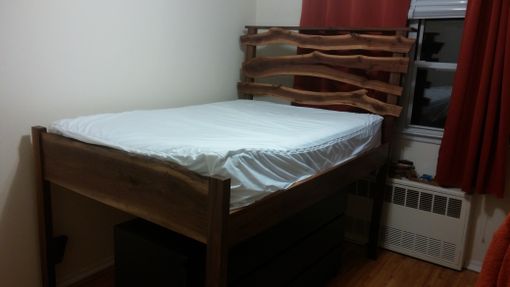 Custom Made Rustic Walnut Bed.