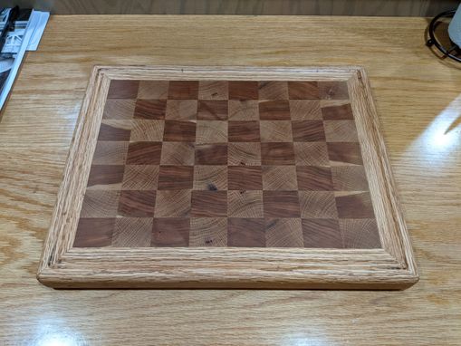 Custom Made Custom End Grain Cutting Board With Edge Grain Wrap