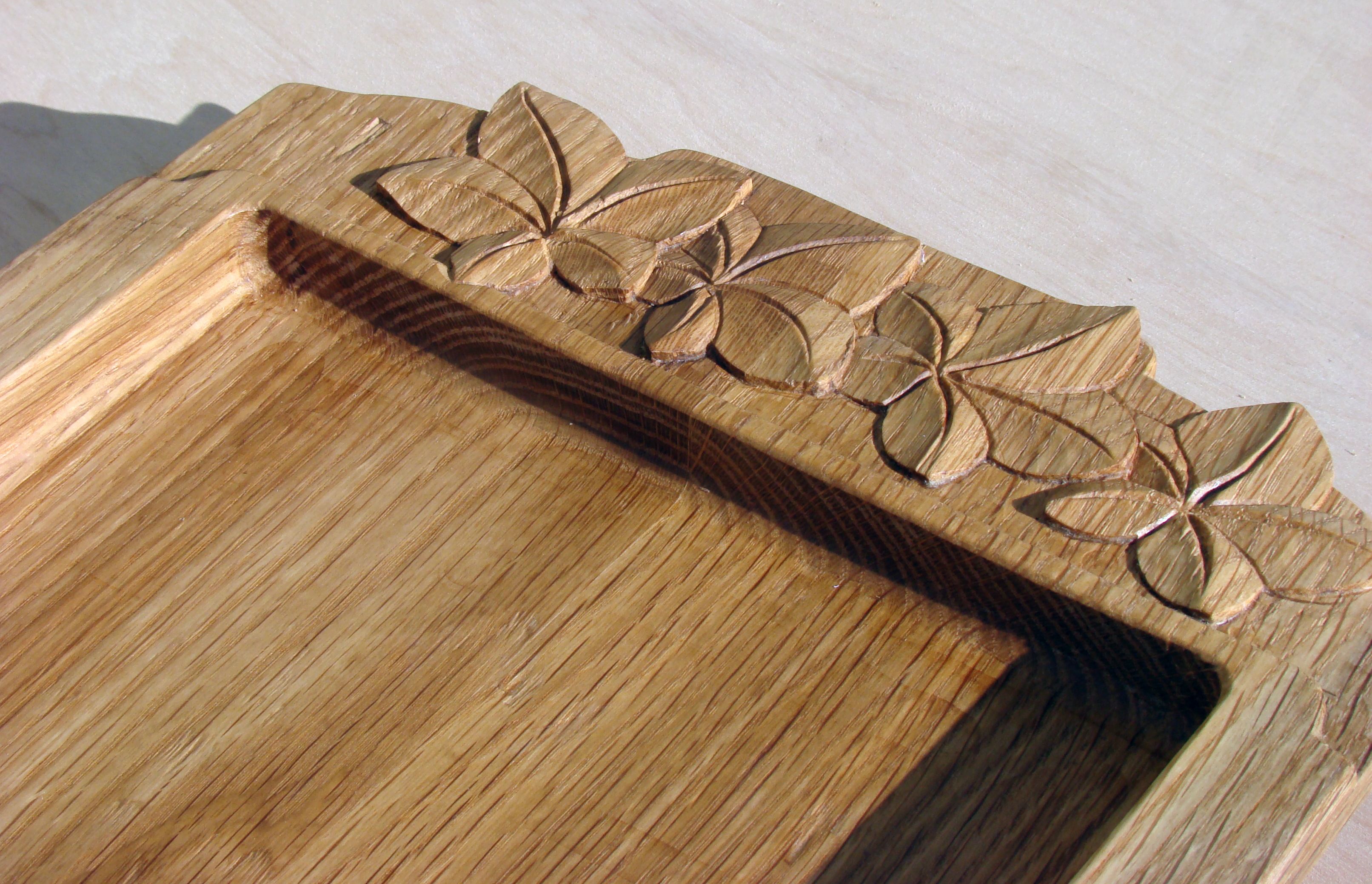 Buy Hand Crafted Carved Ivy Platter, made to order from Boot Wood ...