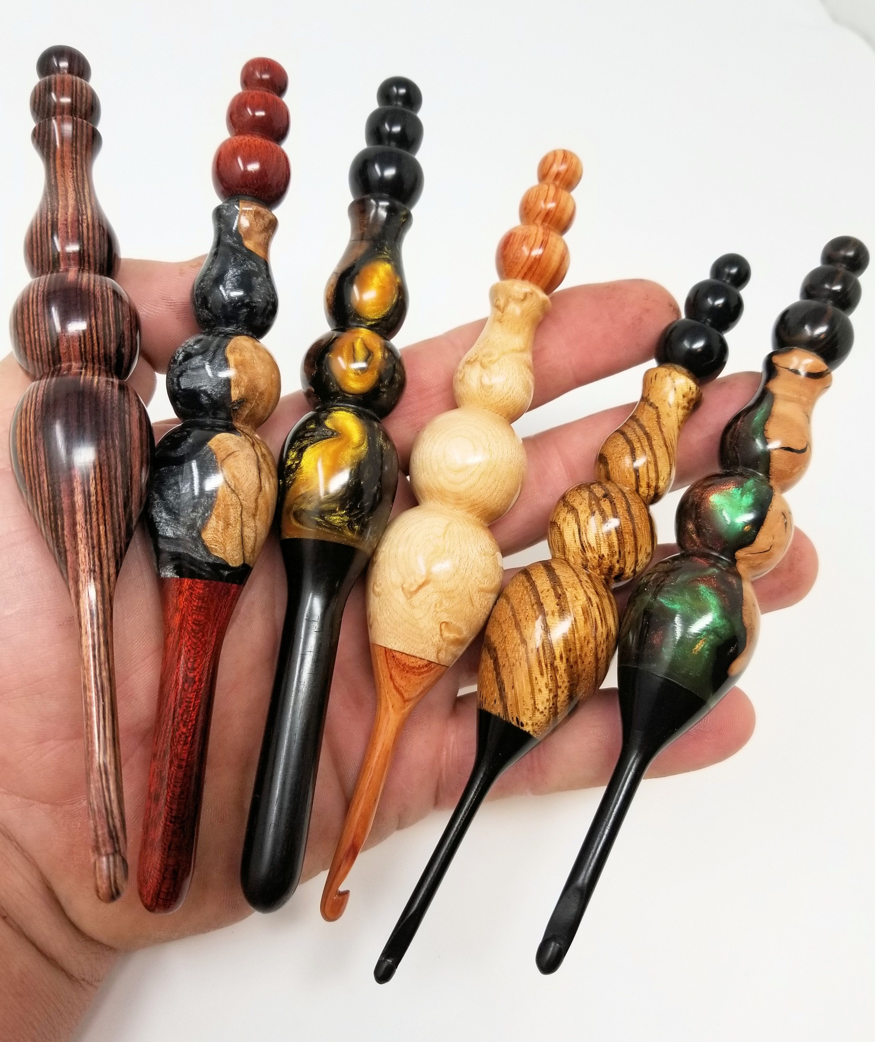 Hand Crafted Crochet Hooks Made From Exotic And Domestic Woods by