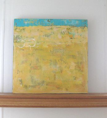 Custom Made Yellow Abstract Original Acrylic Painting On Canvas