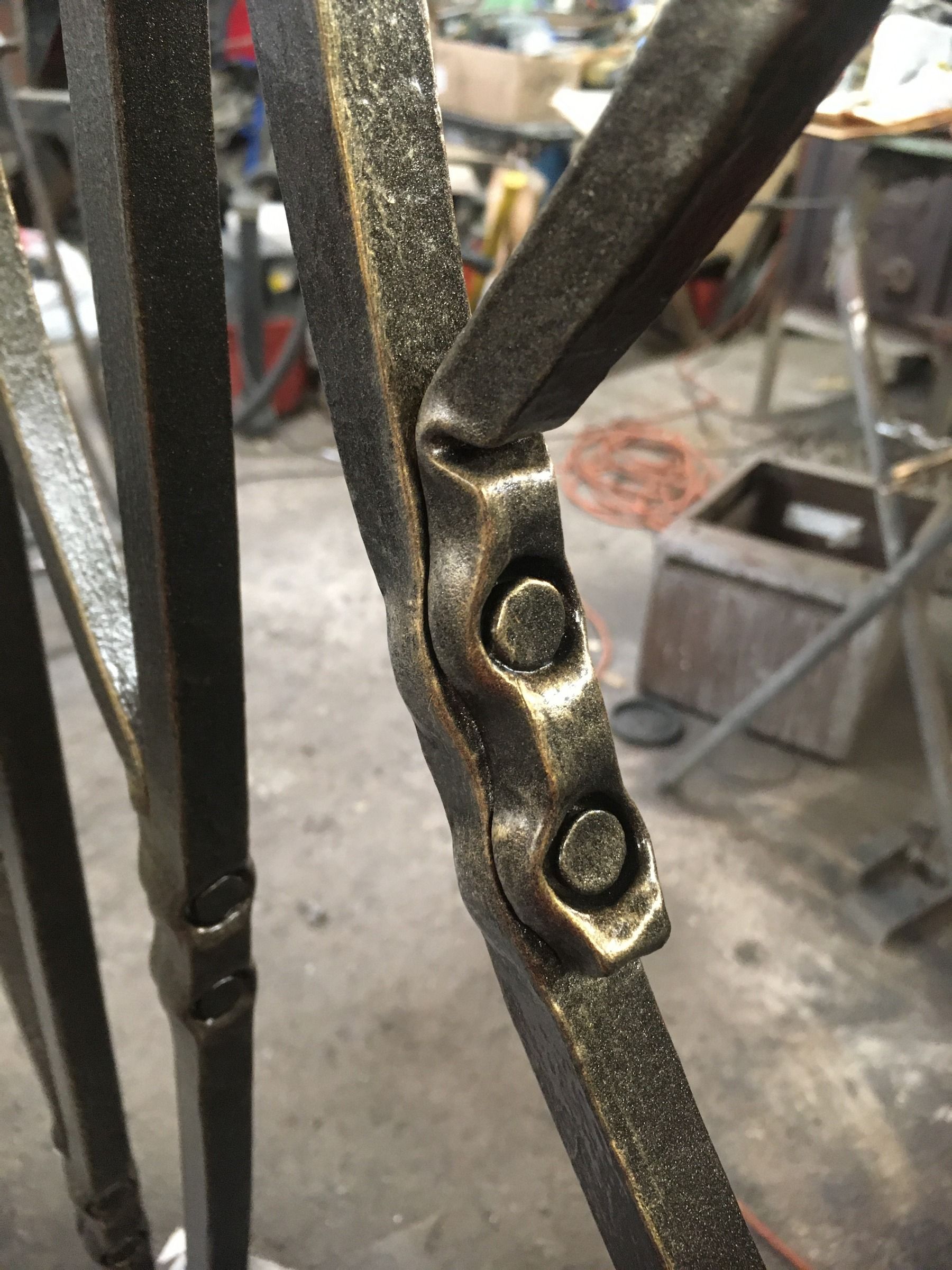 Hand Crafted Staircase Railing. Blacksmith Metal Outdoor Railing