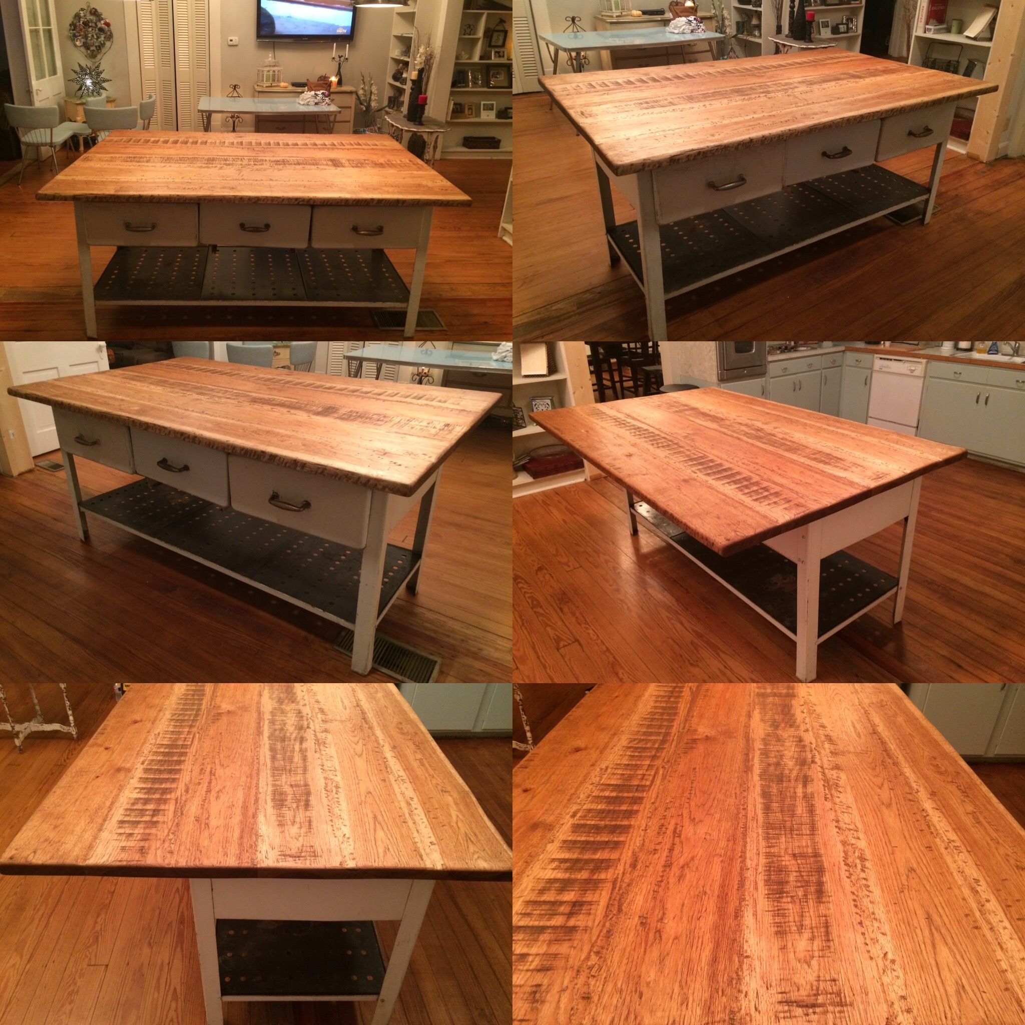Hand Crafted Custom Wide Plank Hickory Countertop By Cha0s