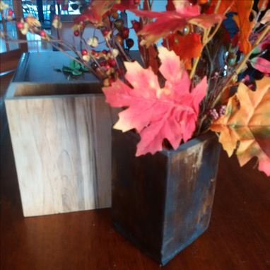 Custom Made Reclaimed Wood Vase