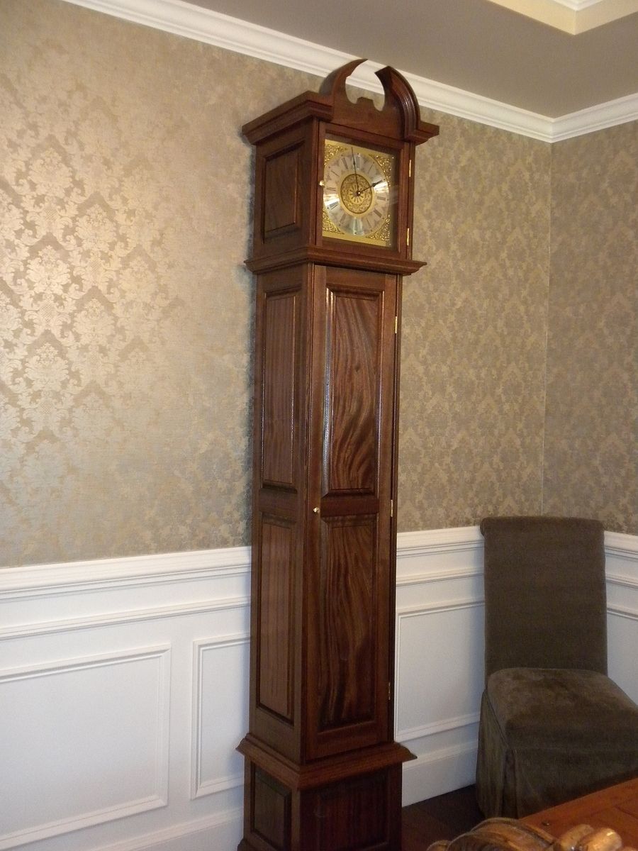 Buy Hand Crafted Grandfather Clock W/ Gun Safe, made to order from Wm