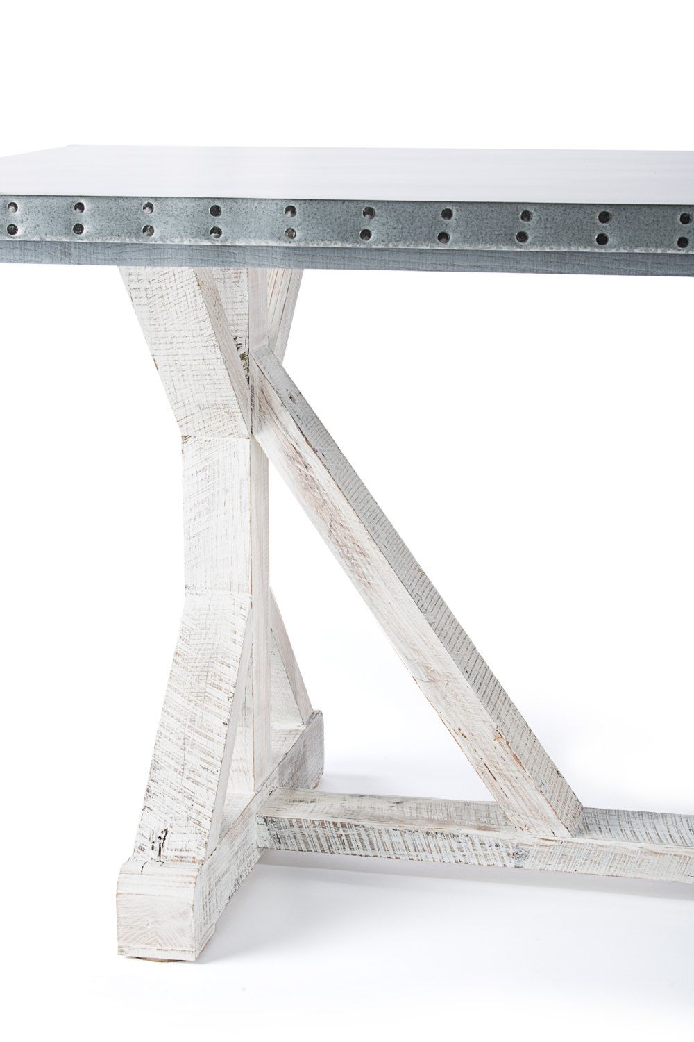 Buy Custom Made Zinc Table Zinc Dining Table French Trestle Zinc Top