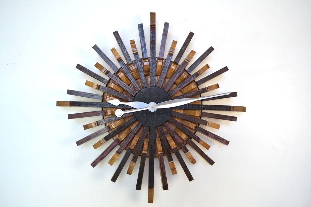 Buy Custom Made Wine Barrel Clock Radiant Made From Retired