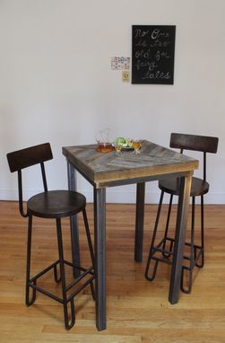 Custom Made Rustic Reclaimed & Sustainably Harvested Wood Bistro Kitchen Table "Crux''