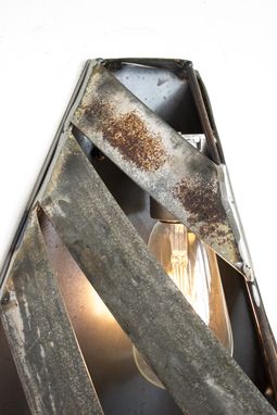 Custom Made Wine Barrel Wall Sconce - Rana - Made From Salvaged California Wine Barrel Rings