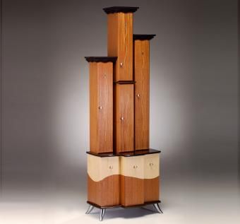 Hand Made Mahogany Architectural Dvd Storage Cabinet by 