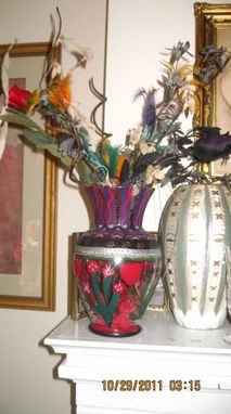 Custom Made Pastel Paintings, Art On Vase