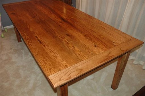 Custom Made Solid Red Oak Farm Table
