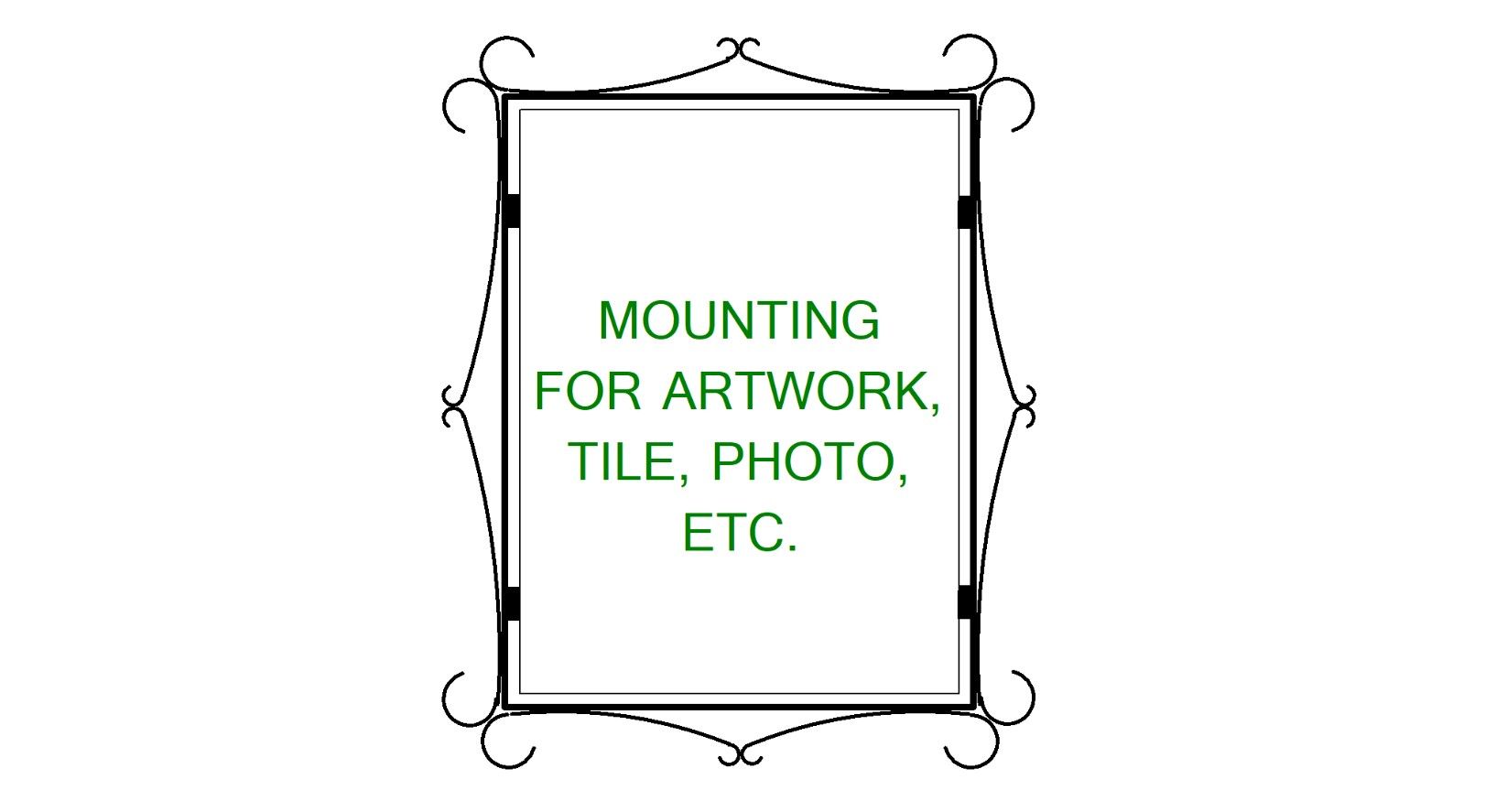 Custom Wrought Iron Picture Frame Mirror, Tile, Photo