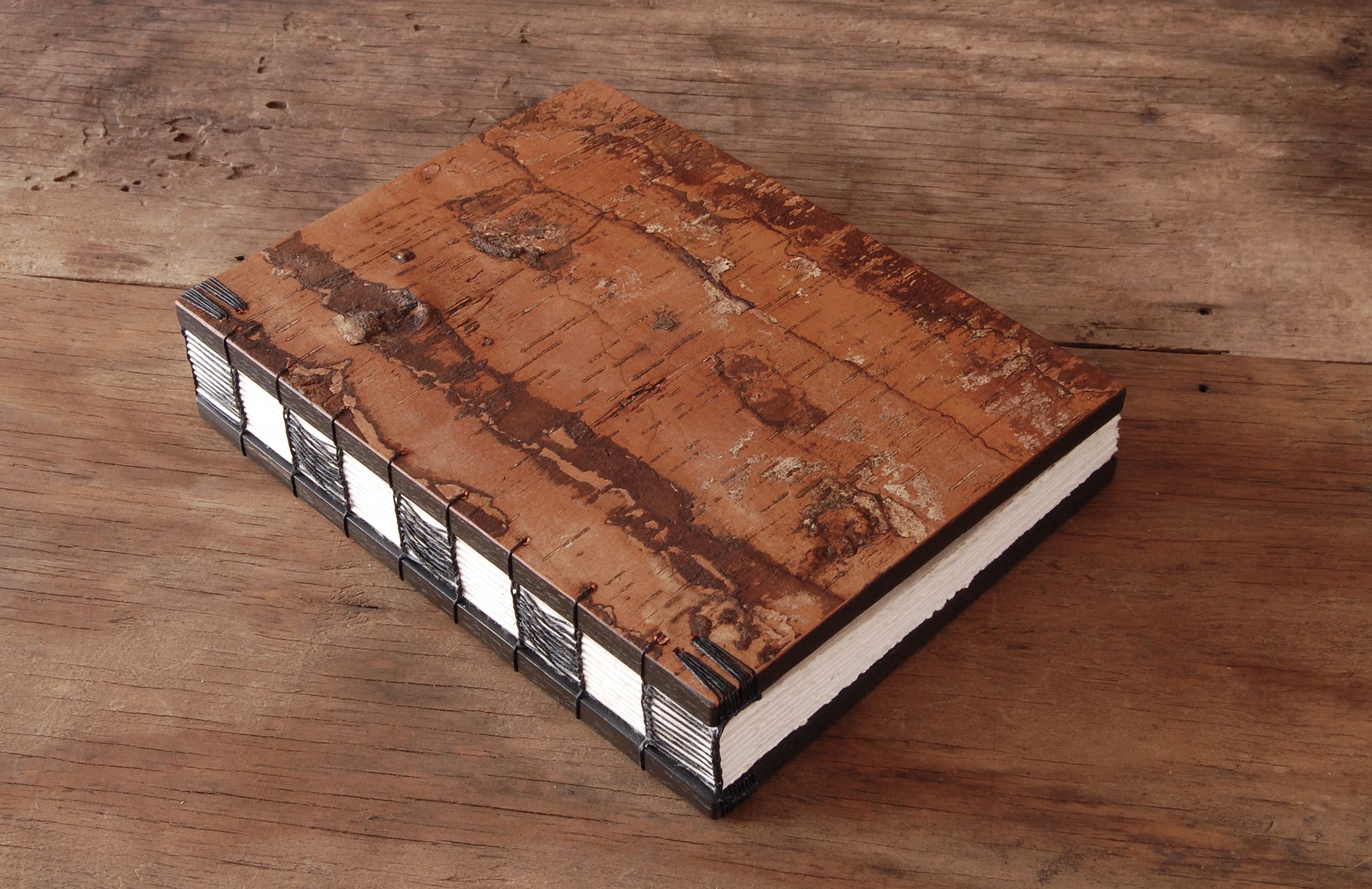 Hand Made Tree Bark Journal Rustic Bark Journal, Cabin Or Wedding