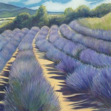 Custom Made Provence Lavender (Southern France) Oil Painting - Fine Art Print On Canvas (20