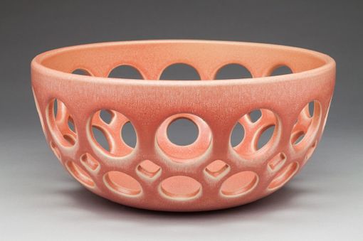 Custom Made Round Pierced Ceramic Fruit Bowl