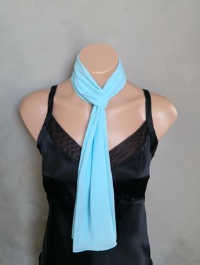 Custom Made Aqua Chiffon Scarf