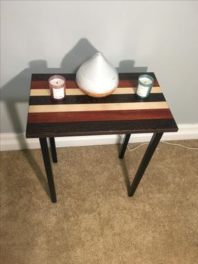 Custom Made Beautiful Exotic Wood Side Table / End Table / Night Stand / Display Table
