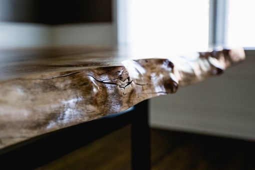 Custom Made Modern Walnut Live Edge Desk