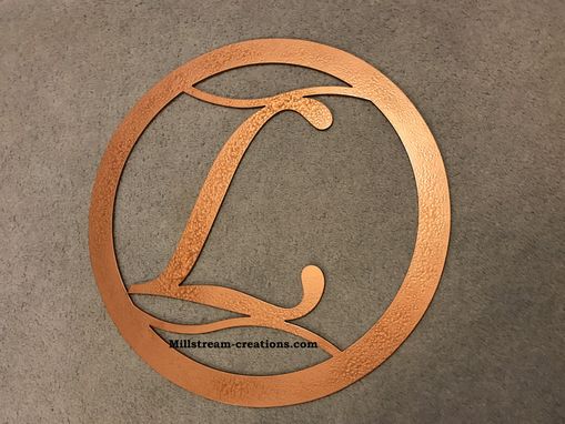Custom Made Custom Hammered Copper Painted Letter For Wall, Fence, Gate, Building, Etc.