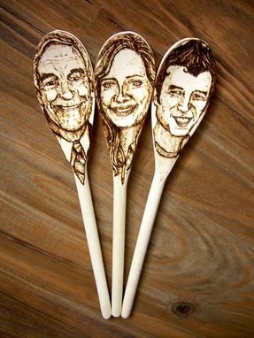 Custom Made Family Portrait Wooden Spoons