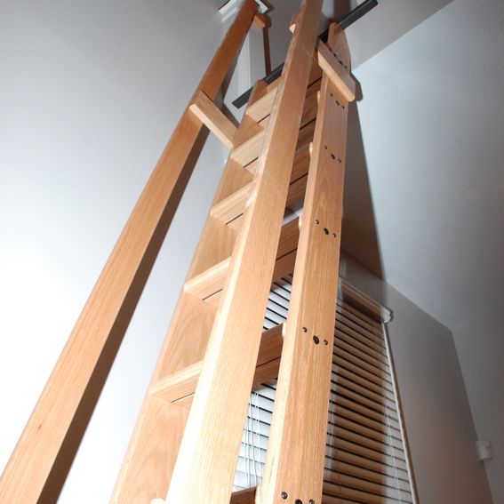 Handmade Loft/Library Ladder by Belak Woodworking Llc | CustomMade.com