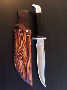 Custom Made Custom Leather Buck Knife Sheath
