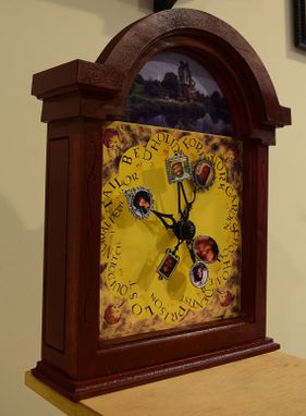 Custom Made Molly Weasley's Wood Clock Customized With Your Family Photos From Harry Potter