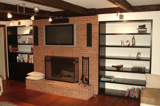 Custom Made Ash Built-In Cabinet And Shelves