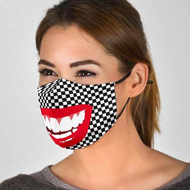 Custom Made Funny Big Mouth Reusable Washable Adjustable Face Mask For Children And Adults