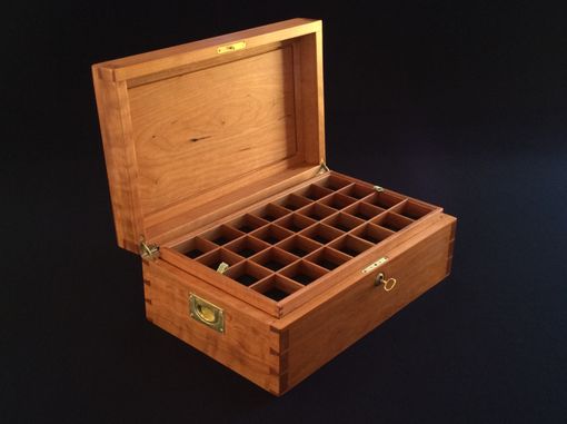 Custom Made Large Jewelry Box In Cherry Wood