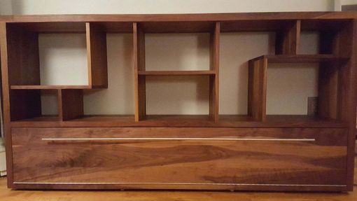 Custom Made Solid Walnut Entertainment Center