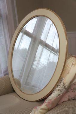 Custom Made Solid Wood Oval Wall Mirror