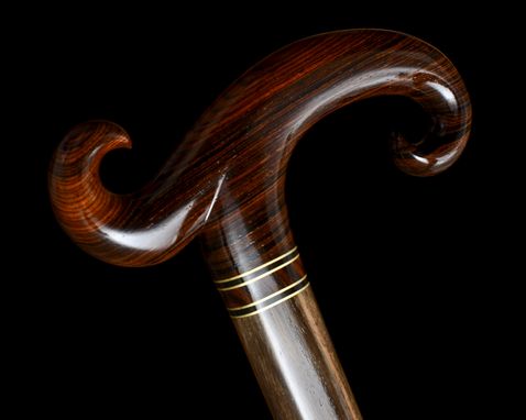cane brass walking rosewood ebony stick handmade custommade