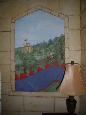 Custom Made Boy's Bedroom Castle And Dragon