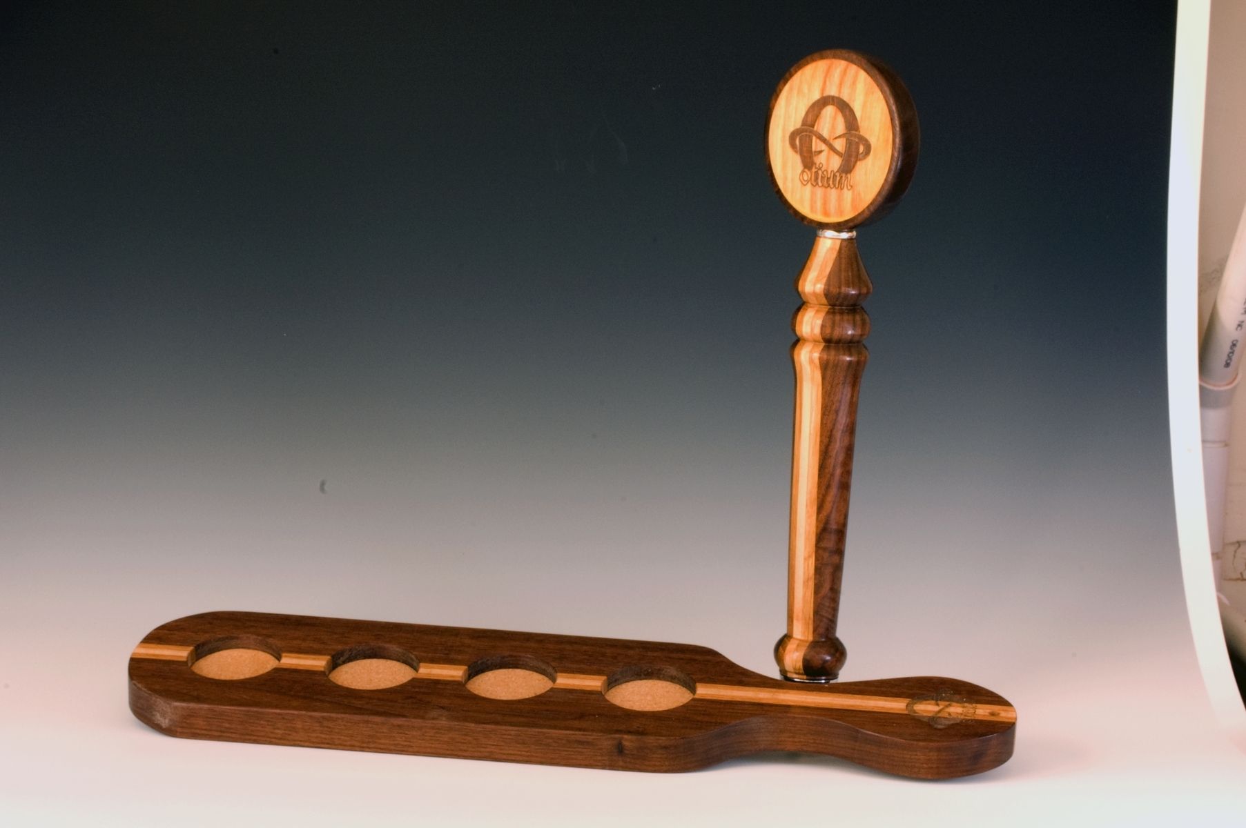 Hand Made Beer Tap Handle And Flight Paddle by ShopDog Turnery