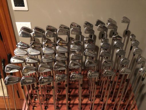 Custom Made Hardwood Golf Club Rack, Vertical Display
