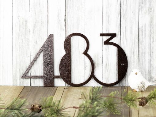Custom Made Modern House Numbers - 6 Inch House Numbers - 8 Inch House Numbers - Metal Sign Outdoors