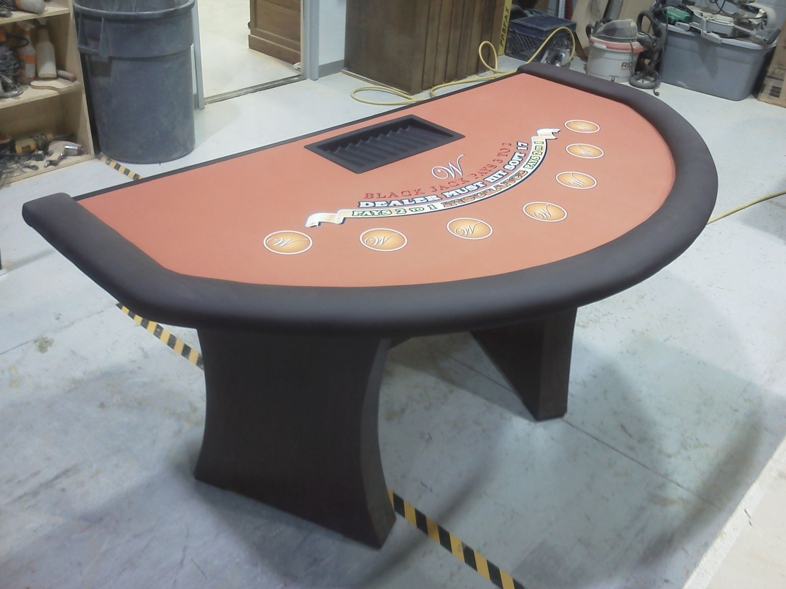 Custom 12' Craps Table And Matching Blackjack Table by American Table
