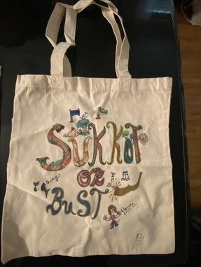 Custom Made Sukkot Or Bust Music Notes Bag