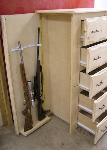 Custom Made Rustic Pine Dresser With Gun Storage by New,Refurbish ...