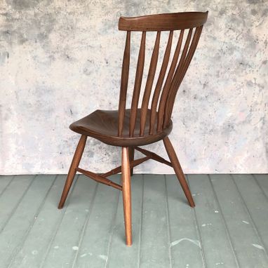 Custom Made Black Walnut Side Chair - Solid Wood - Mortis And Tenon Joints