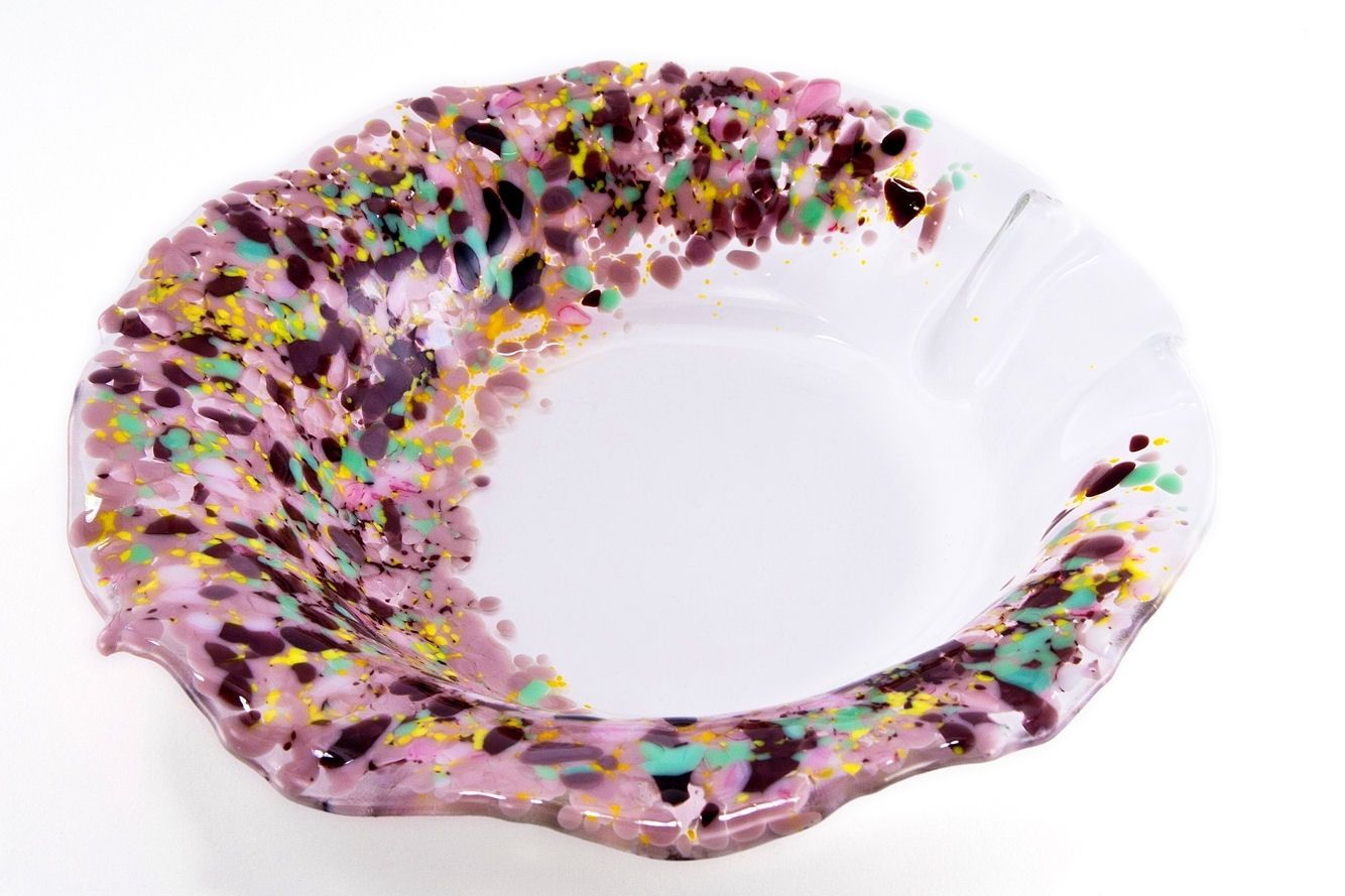 Custom Made Funky Frit Bowl by Dancing Phoenix Designs (formerly Glass