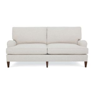 Custom Made Hand-Made English Roll Arm Upholstered Sofa