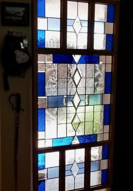 Custom Made Entryway Window - Diamond Blue