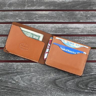 Custom Made Sophisticated Leather Wallet In Whiskey Color No.4
