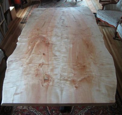 Custom Made Live Edge Maple And Walnut Dining Table