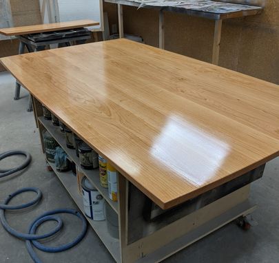 Custom Made Mid Century Modern Inspired Cherry Extension Table
