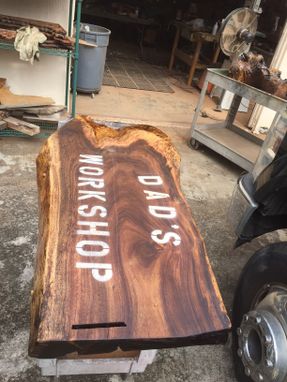 Custom Made Exotic "Wood Slab" Signs
