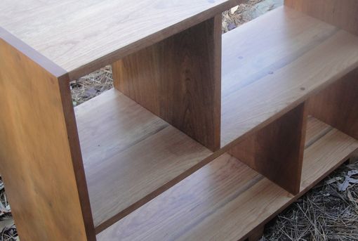 Custom Made Mr2 Custom Solid Cherry Contemporary Bookcase With Tapered Feet